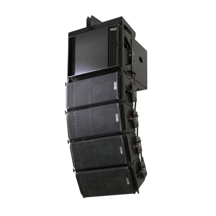 Dàn loa line array NEXO GEO M6 treo kèm thùng bass