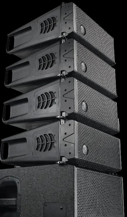 Loa line array liền công suất DAS Audio Event 26A, 4 thùng treo trên sub Event 218A